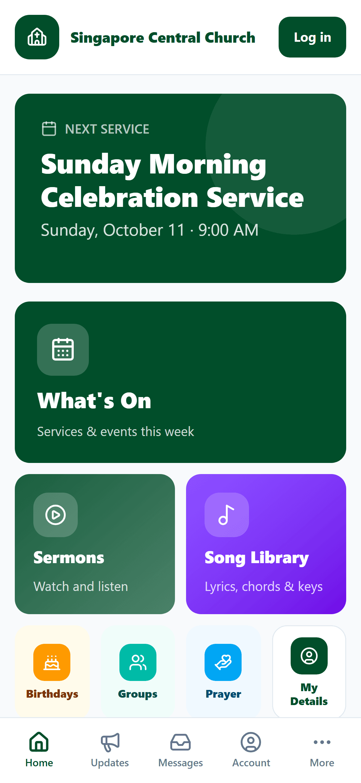 Petra One member app home screen